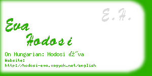 eva hodosi business card